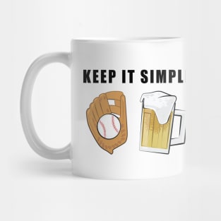 Keep It Simple - Baseball and Beer Mug